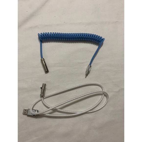 Quality Braided USB-C to USB-A Coiled Cable - Picture 1 of 5